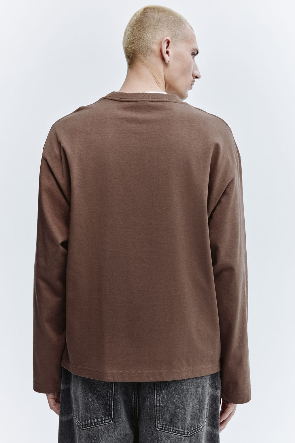 Camiseta de punto de manga larga Oversized Fit - H&m фото 7
