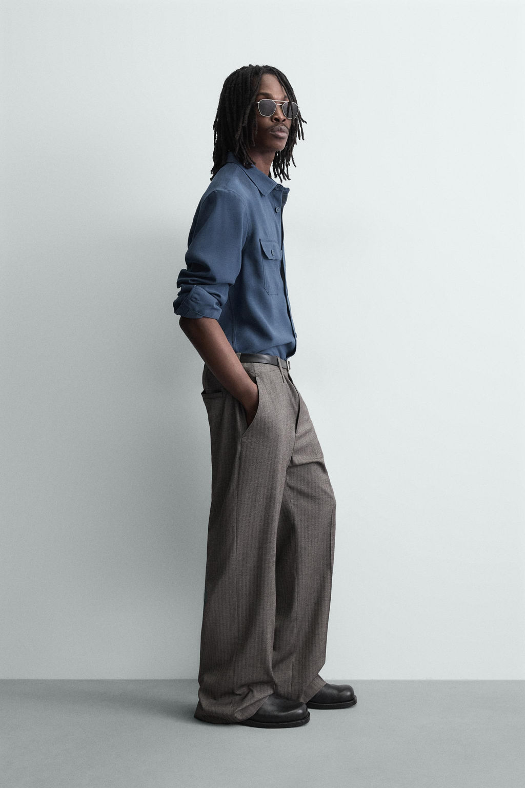 FLOWING SHIRT WITH POCKETS - Zara фото 4