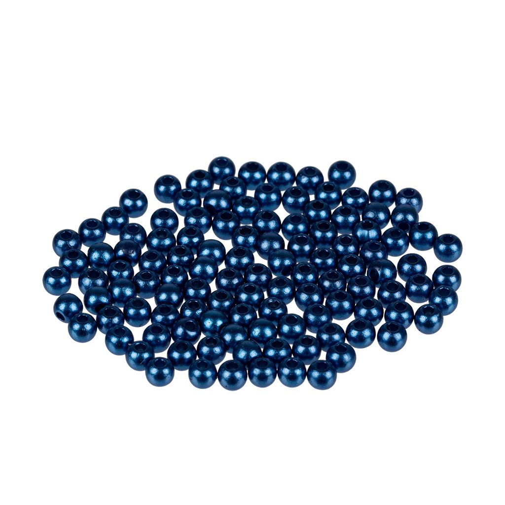 Бусина Zlatka пластик PB 4 мм 100 шт 5 шт №59 т.васильковый