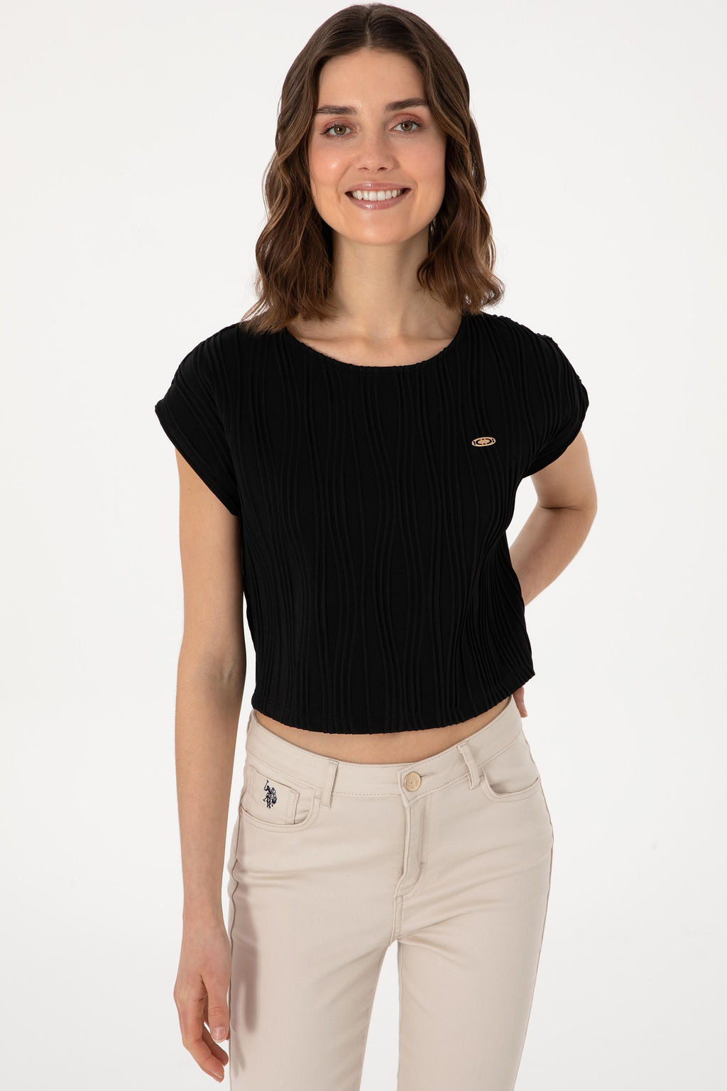 Kad_n Siyah Ti__rt Sepette S_rpriz _ndirim - U.s. polo assn фото 3