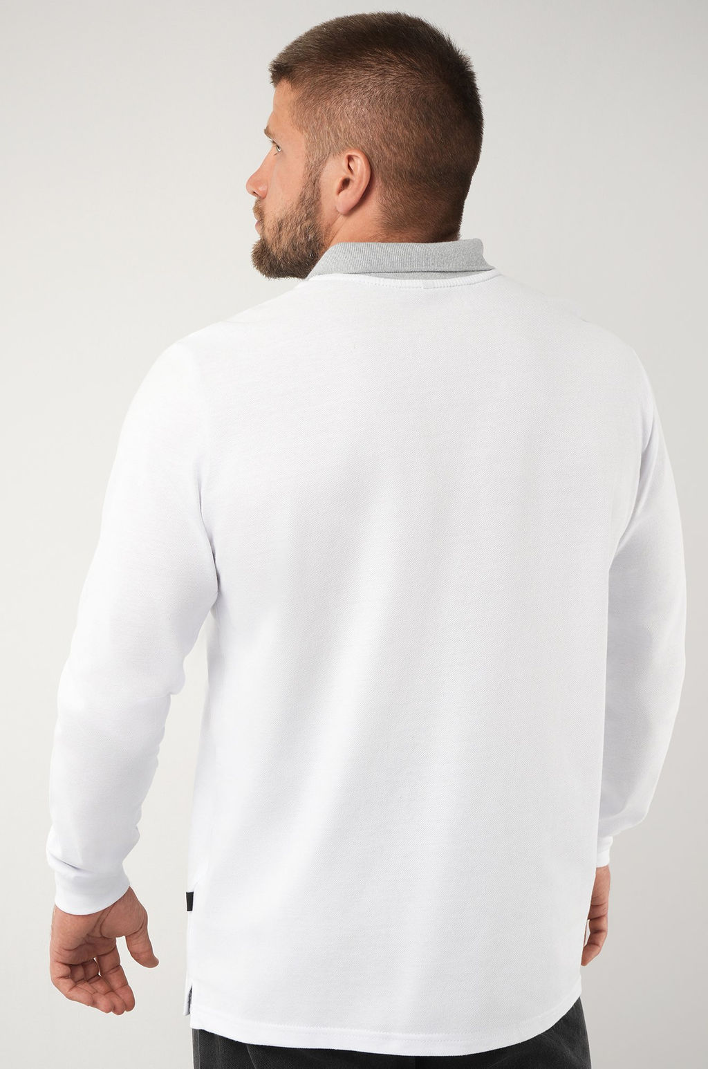 Мужской базовый лонгслив-поло Happyfox