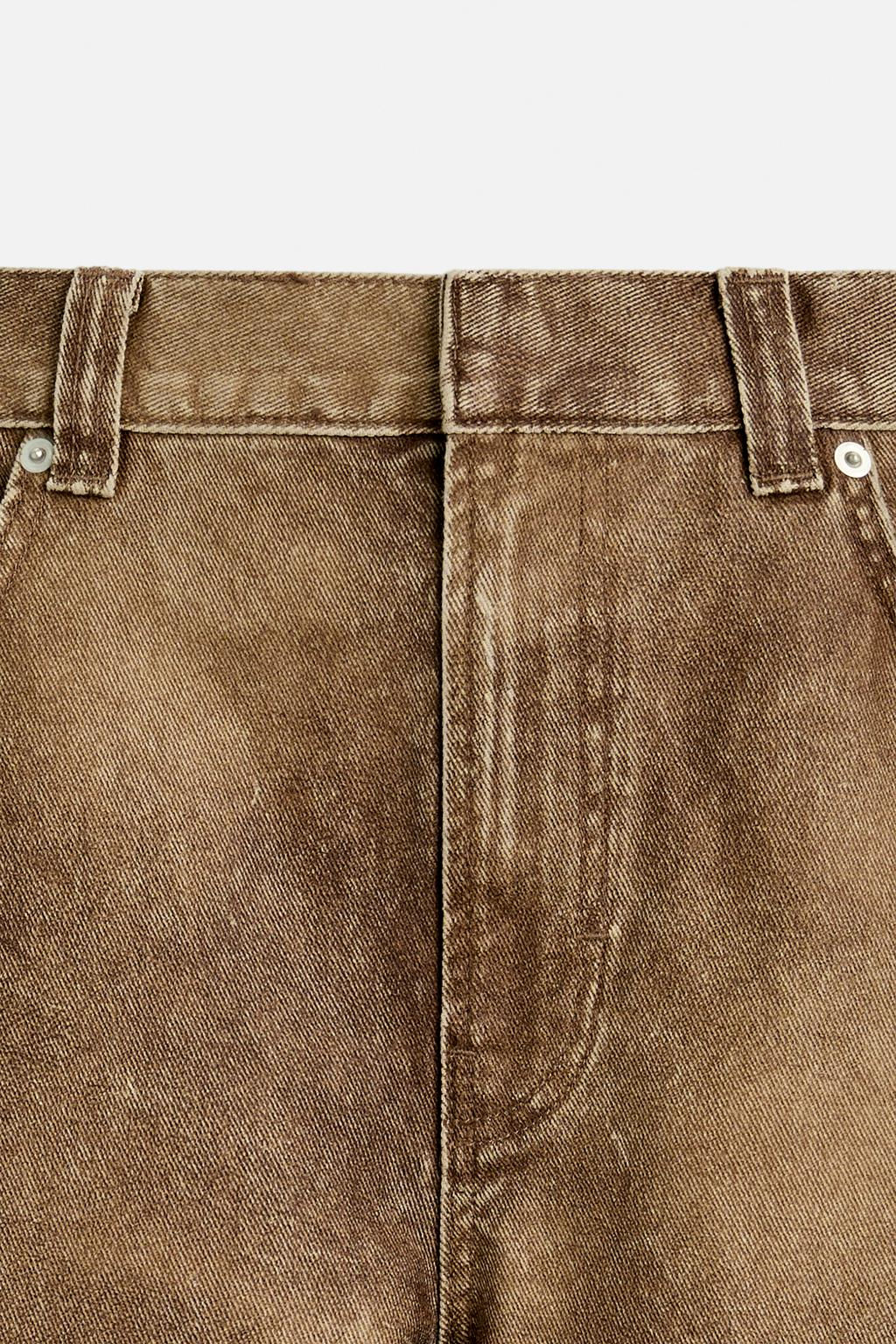LIMITED EDITION WAXED-EFFECT JEANS - Zara фото 8