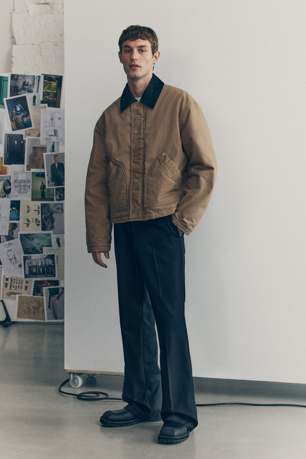 Pantal?n bootcut en mezcla de lana - H&m фото 2