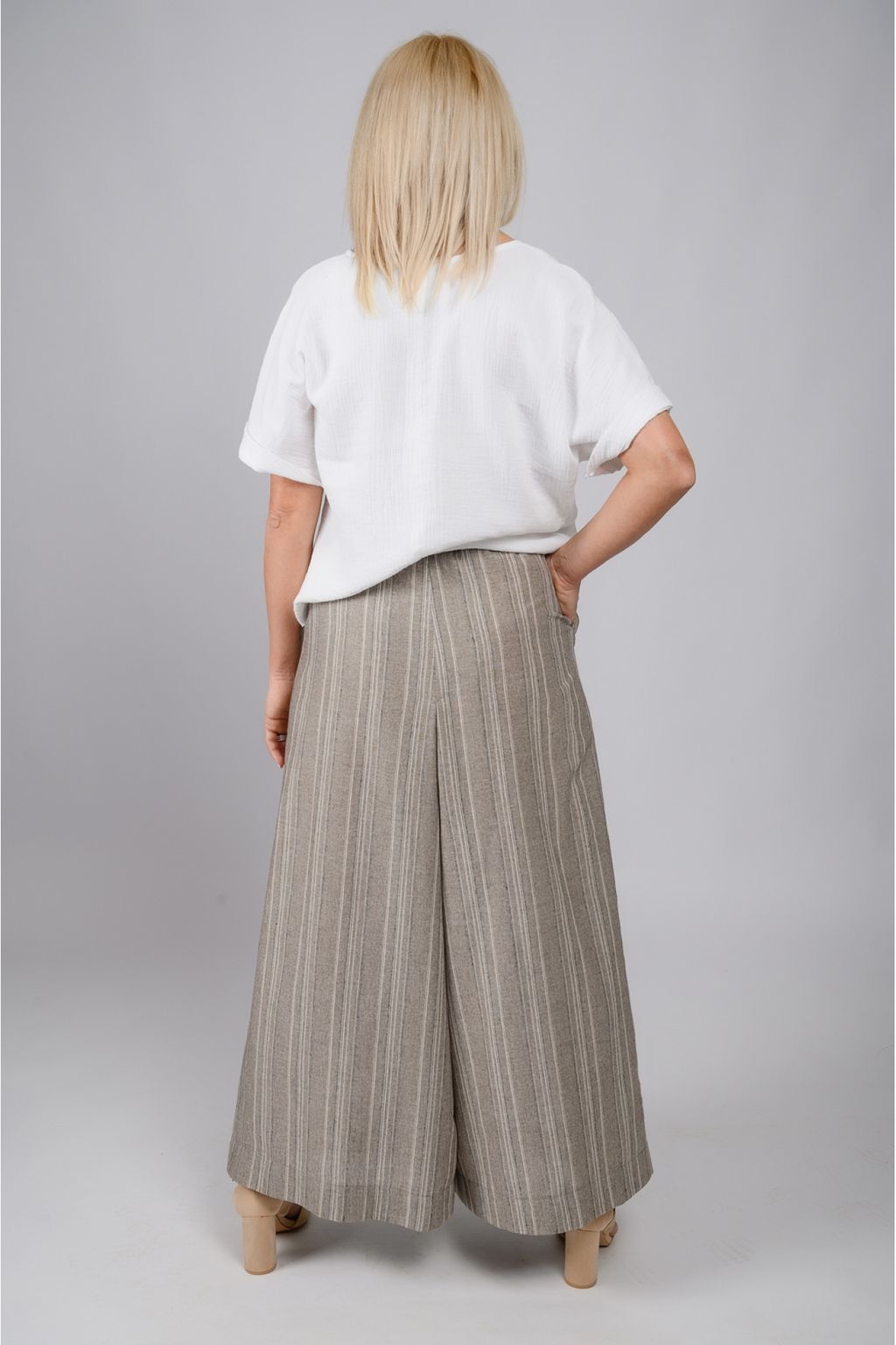 Воздушная и летящая юбка-брюки - вискоза 100%.ВИДЕООБЗОР - Новый лен фото 2