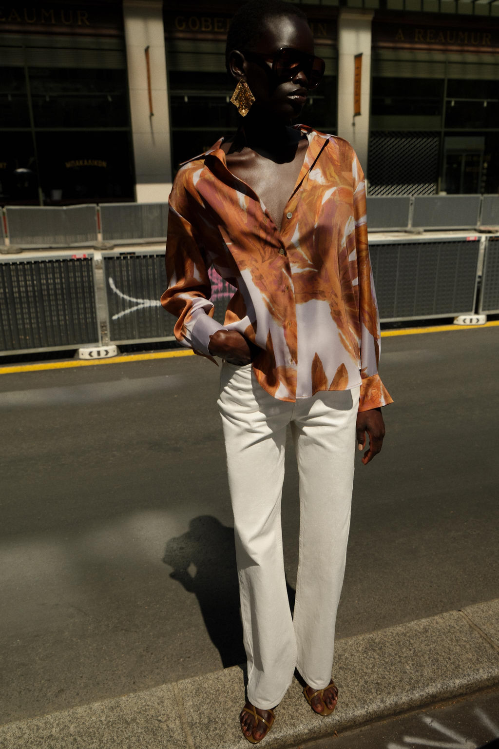 PRINTED SATIN SHIRT - Zara фото 10