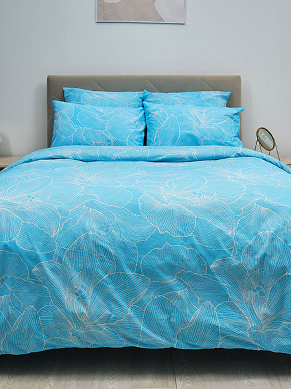 Пододеяльник поплин - Вернисаж, цвет голубой - Гармония уюта фото 3