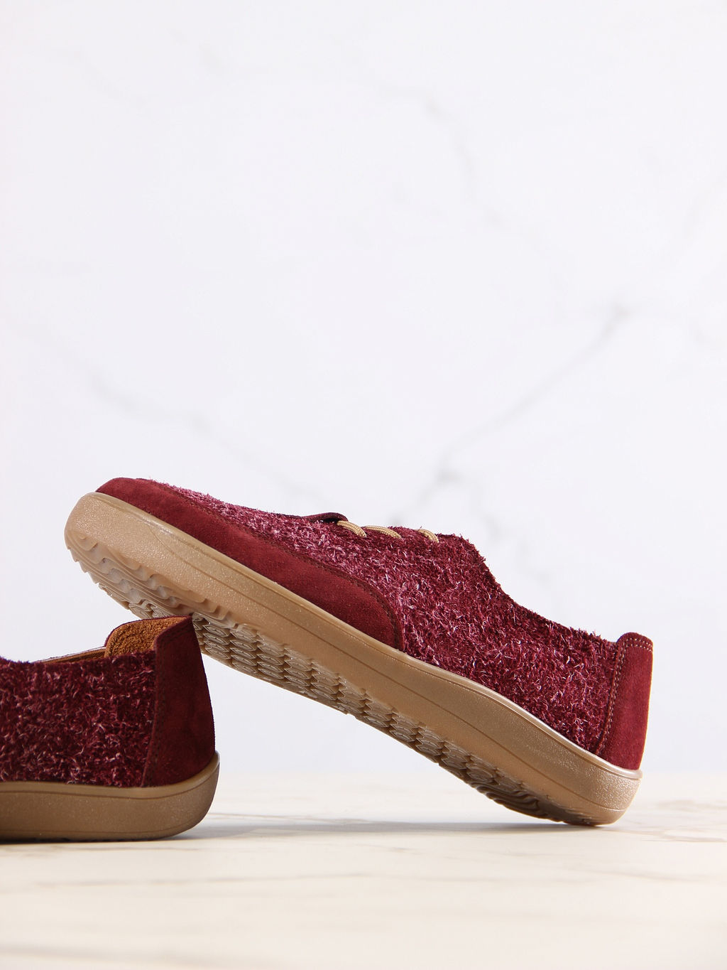Босоногие туфли 188.natabr.Бордовый джангл+бордовая замша