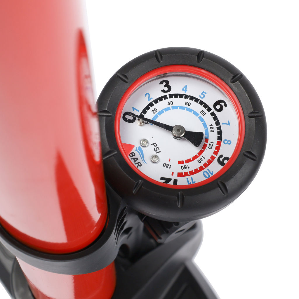 Насос напольный с манометром COMIRON CHINOOK, стальной цилиндр, ручка и ножки литой PP пластик, Presta-Schrader-Dunlop, 11 бар, вес 871гр. /уп 20 - Галеонтрейд фото 13