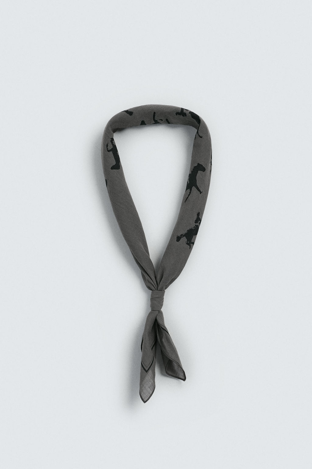 BANDANA ESTAMPADO CABALLOS / Gris - Zara фото 5