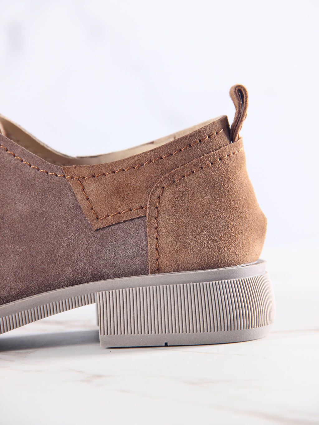 Полуботинки туфли EDART 205.патриция ka. серо-корич светло-коричневая замша фото 9
