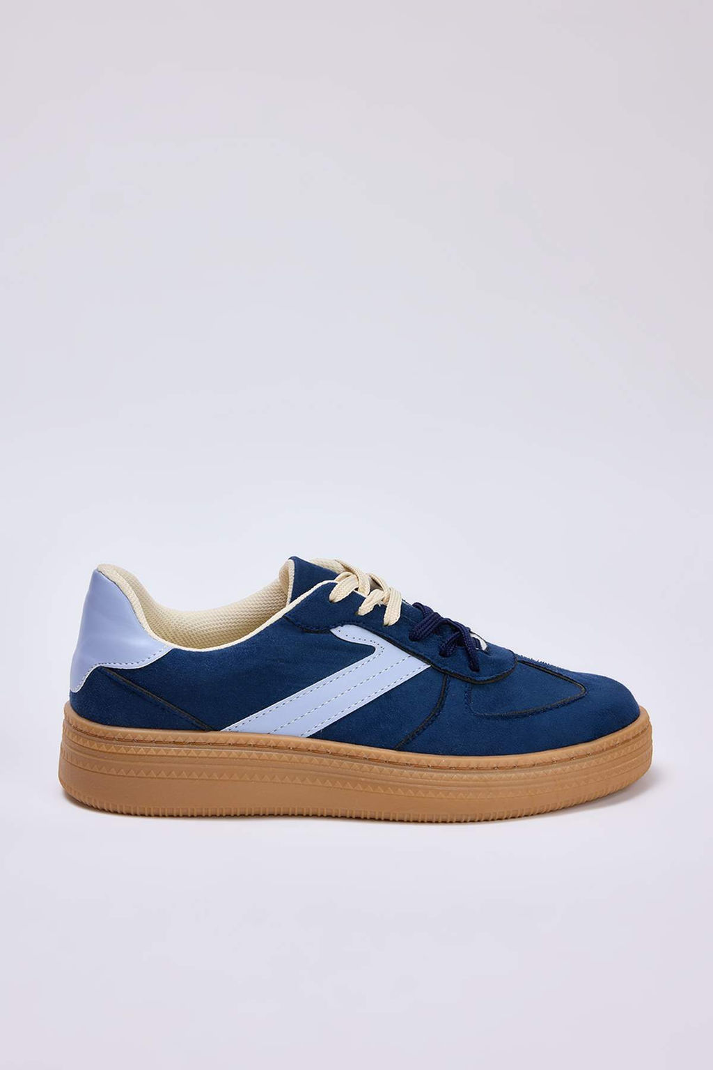 Lacivert Iki Bagc?kl? Cift Kullan?ml? Kad?n Retro Spor Ayakkab? TAKSS25SN00009