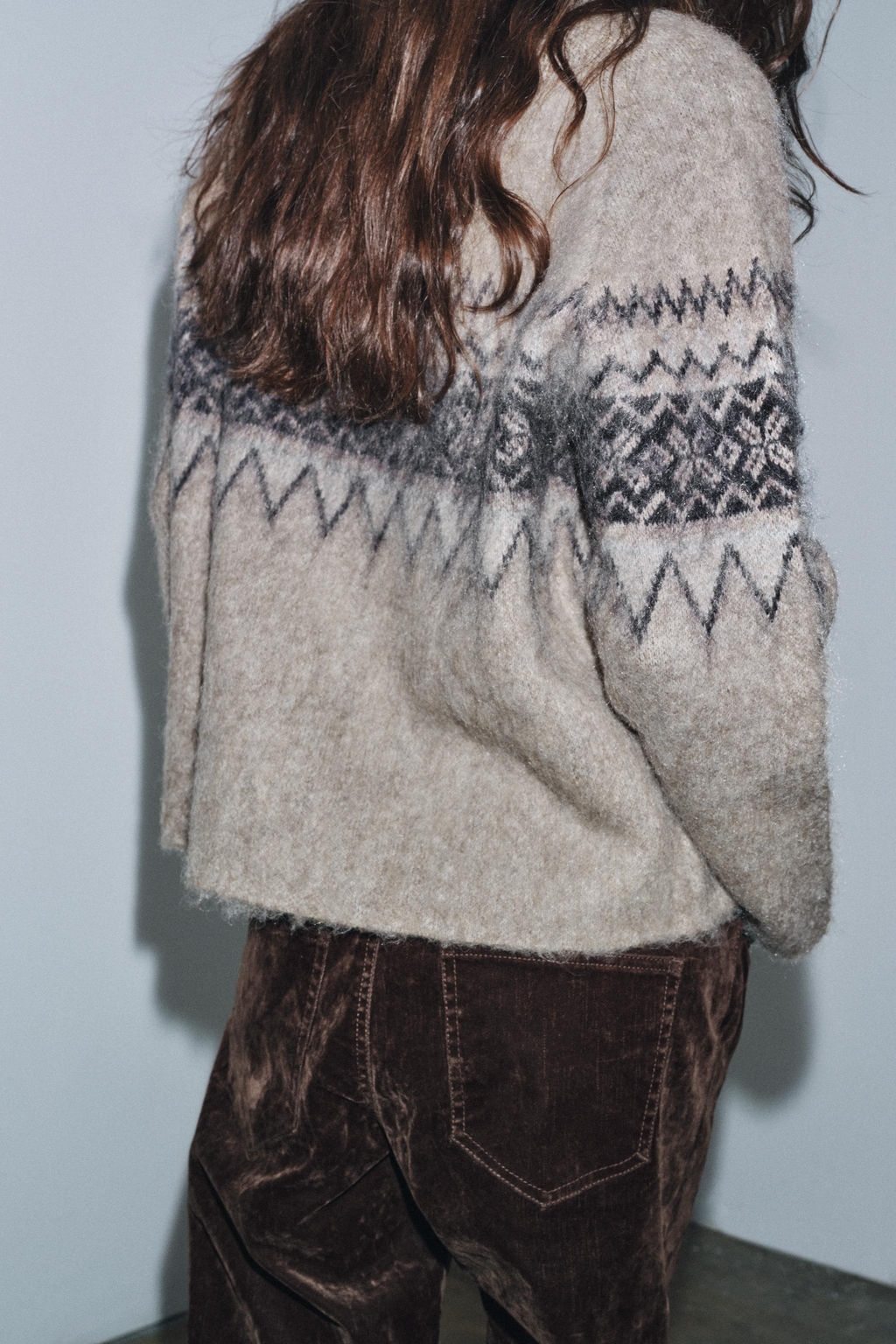 JACQUARD KNIT JUMPER WITH BRUSHED EFFECT - Zara фото 4
