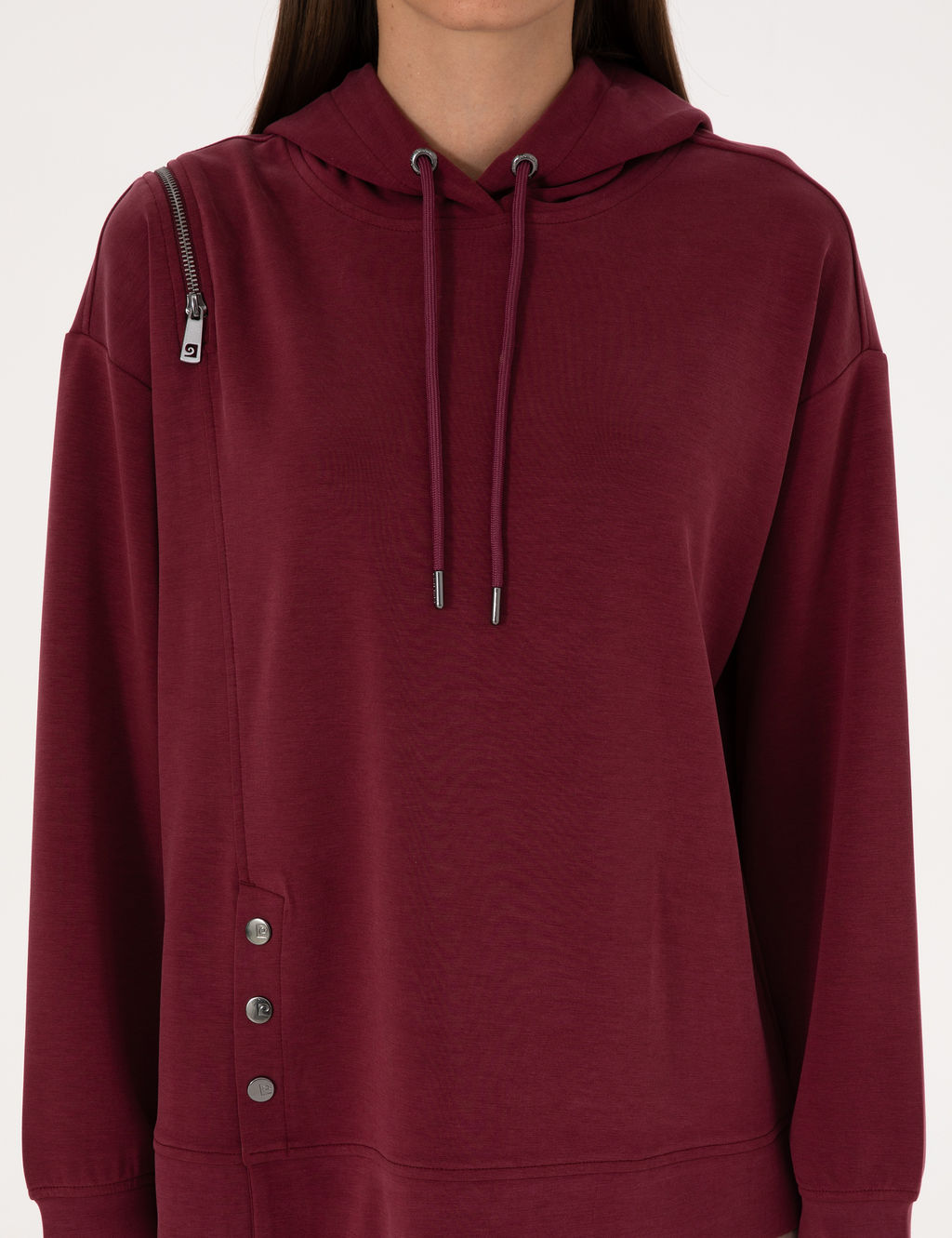 Vi_ne Oversize Modal Kar___ml_ Kap__onlu Sweatshirt
