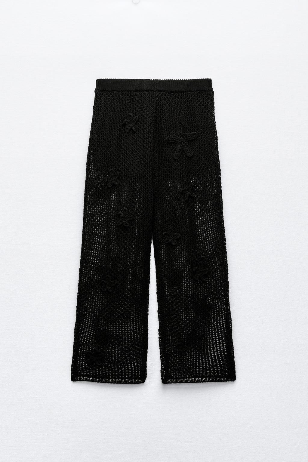 WIDE-LEG KNIT TROUSERS - Zara фото 4