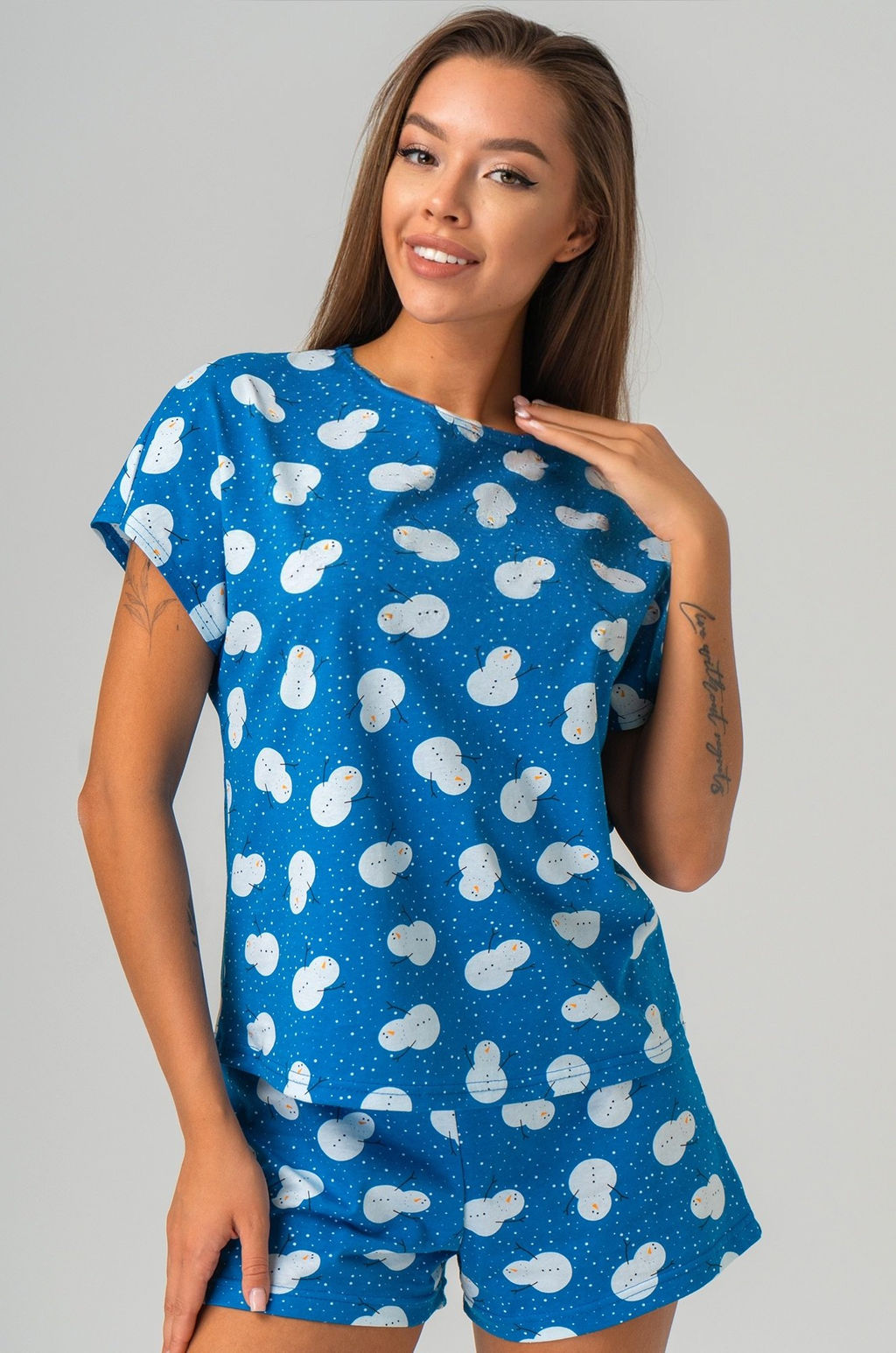 Женская новогодняя пижама с шортами Happyfox - Happy fox фото 9