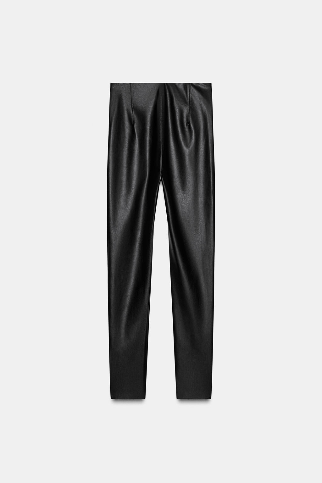 HIGH-WAIST FAUX LEATHER LEGGINGS - Zara фото 7