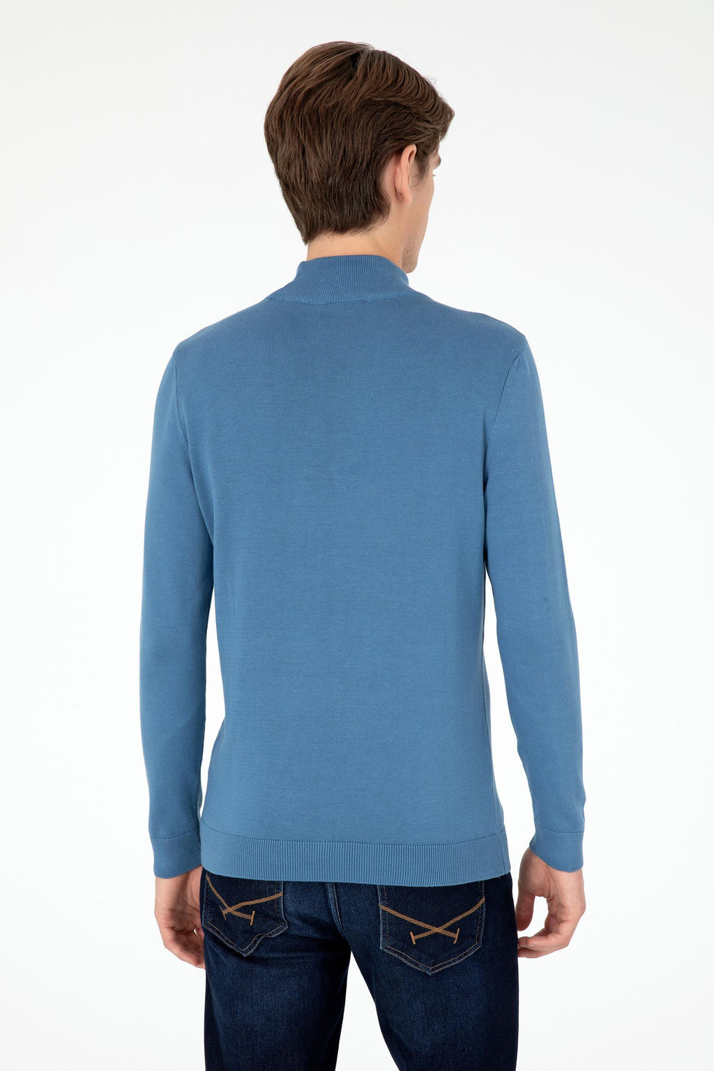 Мужской темно-синий базовый свитер Неожиданная скидка в корзине - U.s. polo assn фото 5