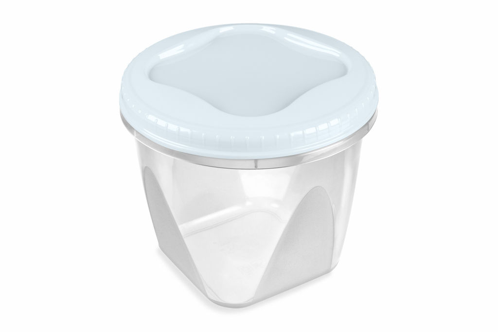 Цена за 2 шт. Банка с завинчивающейся крышкой "Тондо" 1,5л светло-голубая С288СГЛ