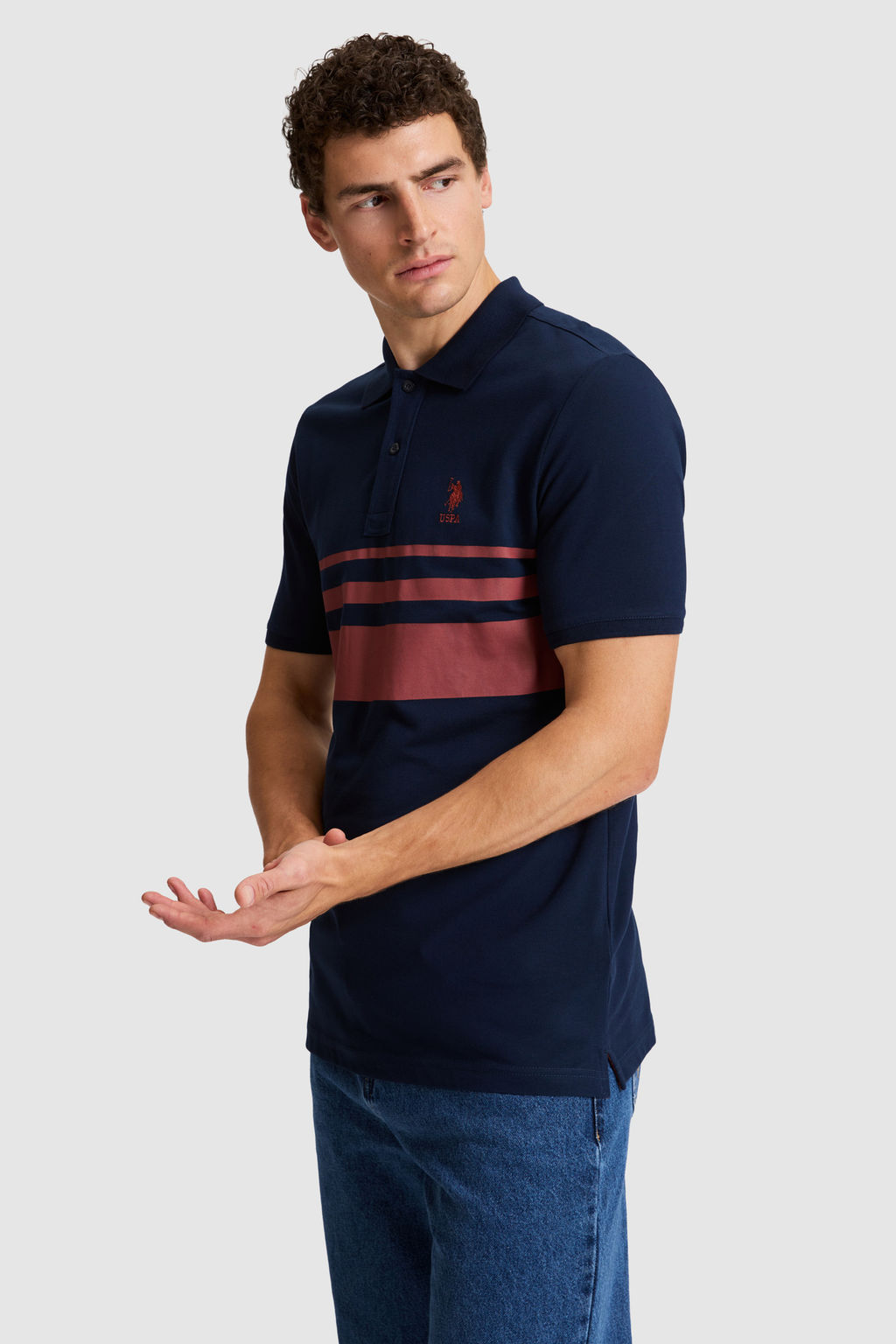 Erkek Lacivert Regular Fit Polo Yaka TiЕГrt - U.s. polo assn фото 3