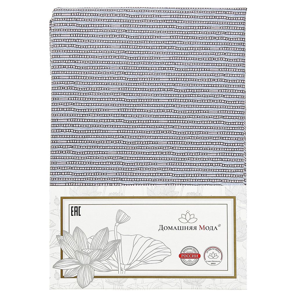 Простыня 2-х спальная на резинке Жду тебя К 140х200см, свесы 27см, твил-сатин 115г/м2, хлопок 100%, упаковка классическая ПВХ 28х41см, Домашняя мода (Россия)  фото 3