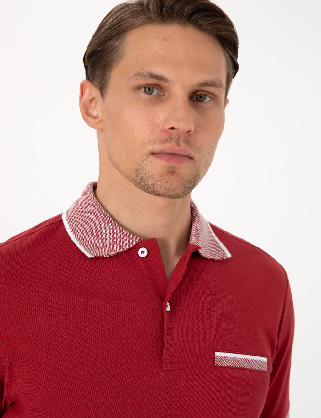 Nar _i_e_i Slim Fit %100 Pamuk D__meli Polo Yaka Ti__rt