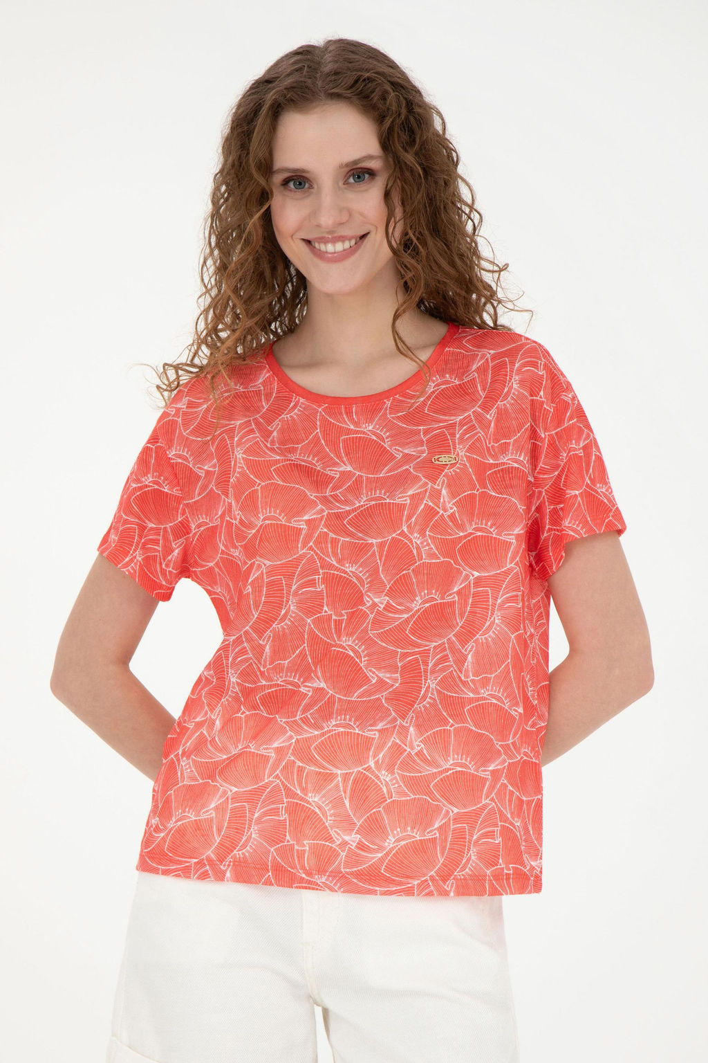 Женская футболка с цветком граната - U.s. polo assn фото 10