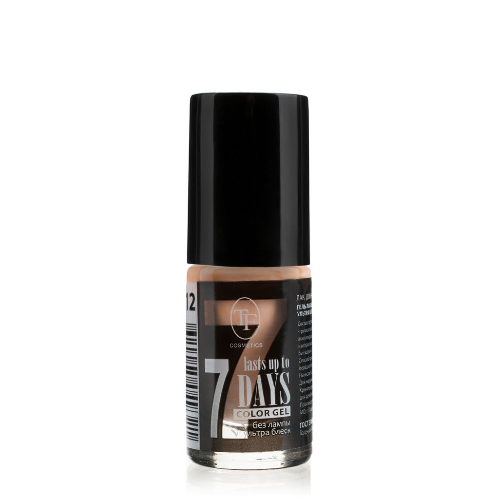 TF Лак для ногтей COLOR GEL тон 212 Light beige/Светло-бежевый 8мл