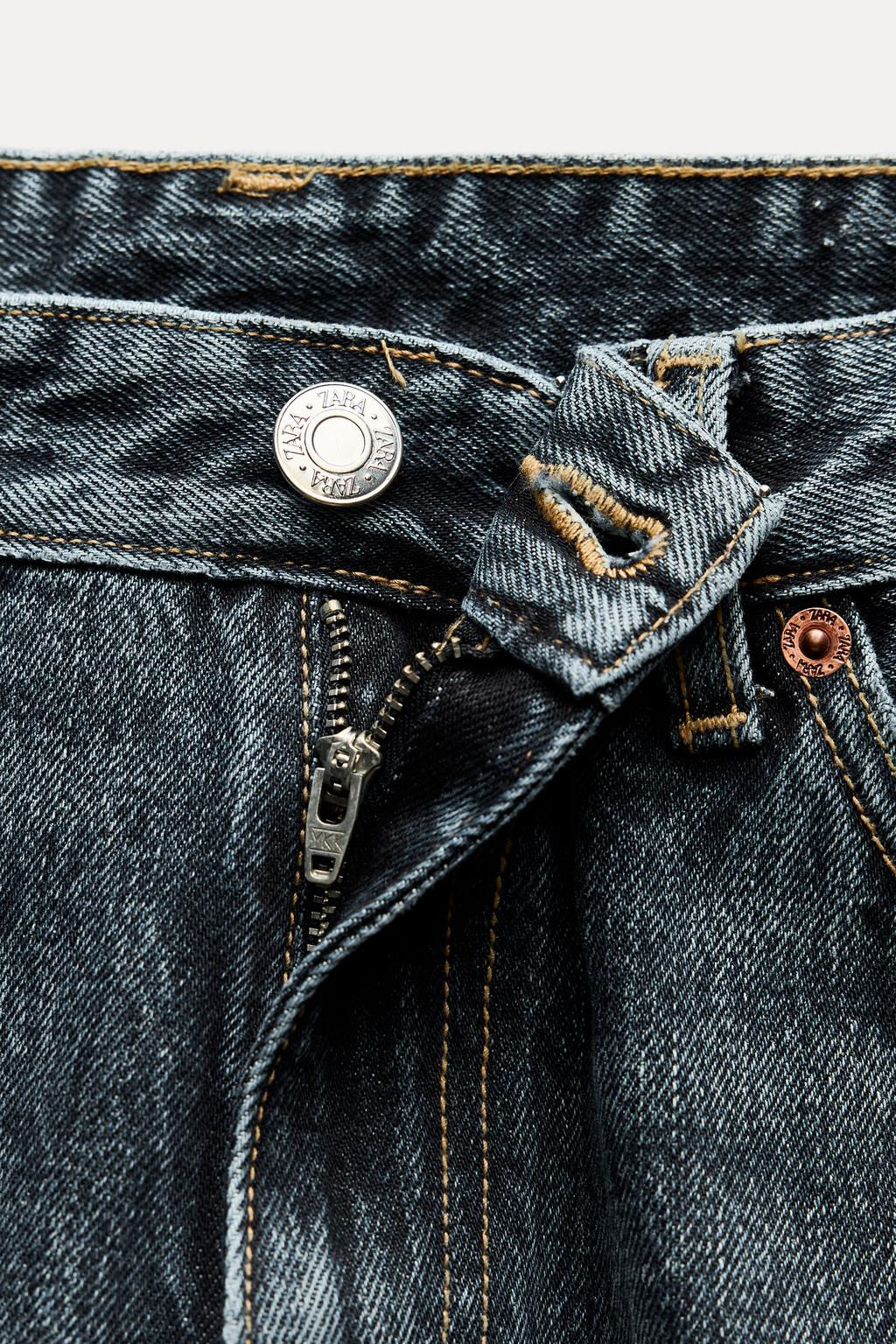 RELAXED FIT FOLD-UP LOW-RISE JEANS - Zara фото 29