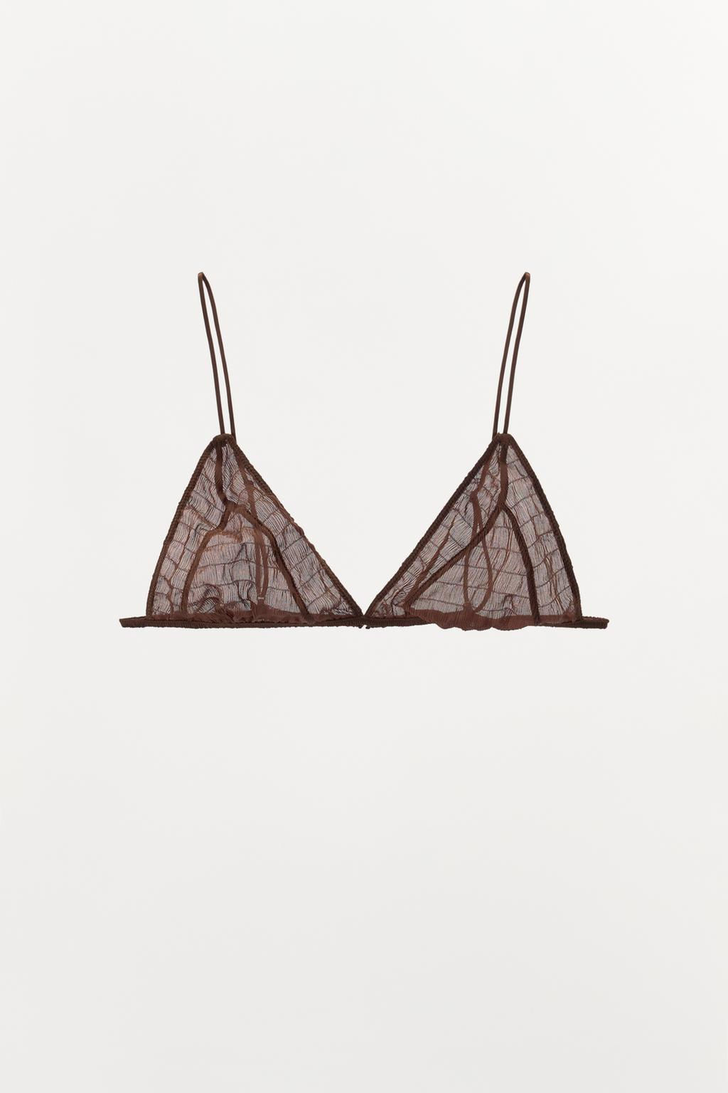 STRUCTURED SILK BRALETTE - Zara фото 9