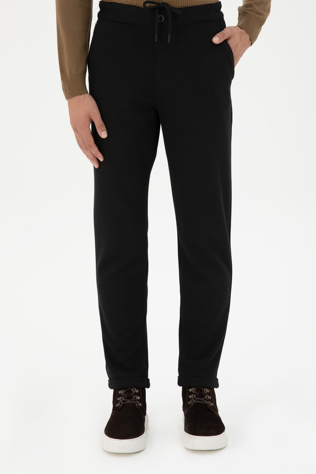 Erkek Carrot Fit Siyah Kanvas Pantolon