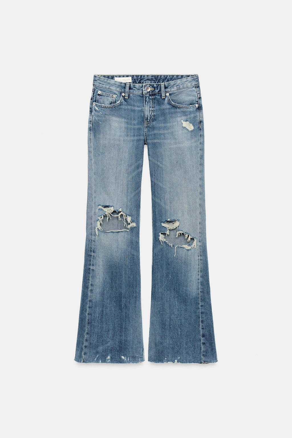 TRF HIGH-WAIST STRAIGHT JEANS WITH SHINY DETAILS - Zara фото 13
