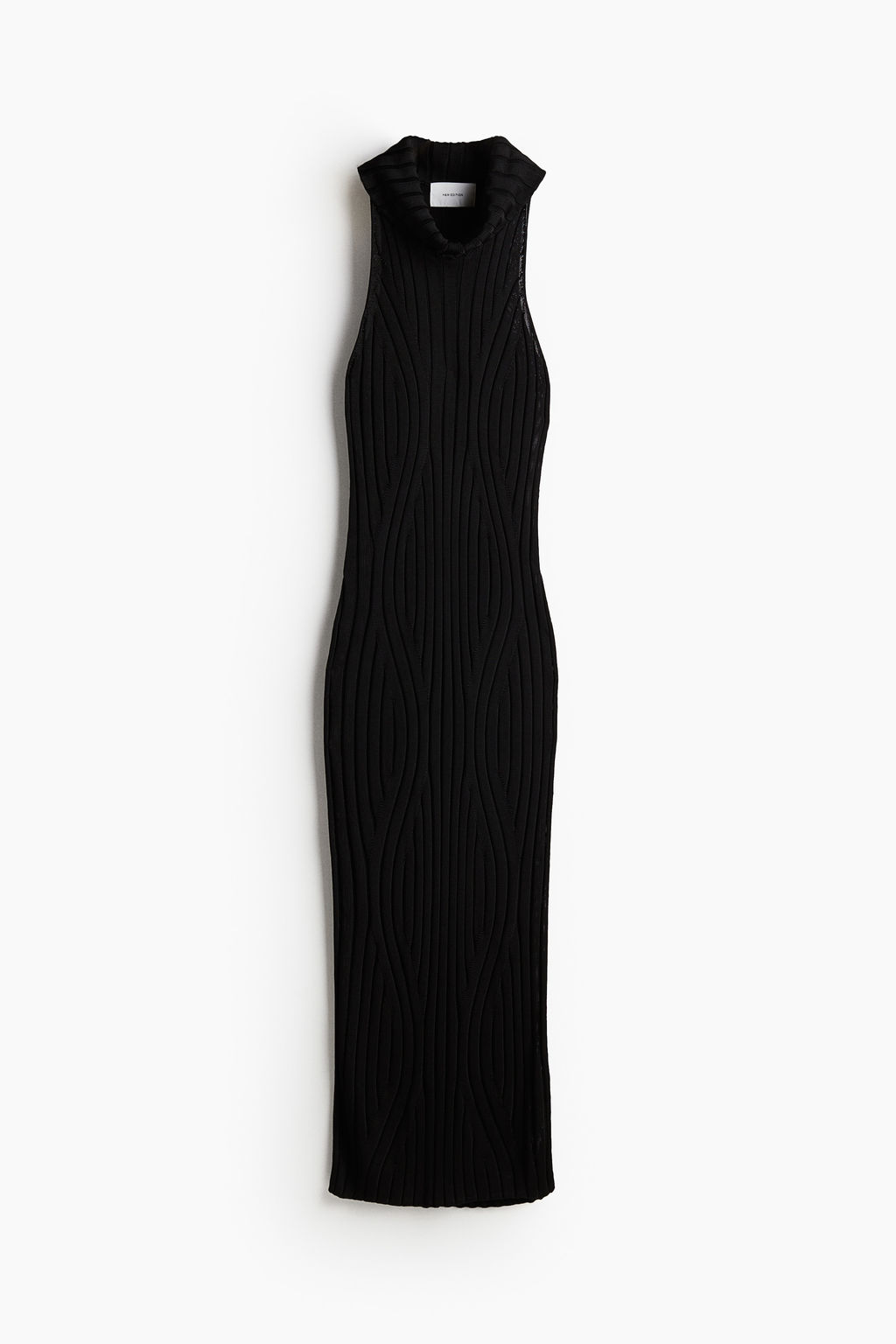 Vestido en punto de canale con cuello cisne - H&m фото 9