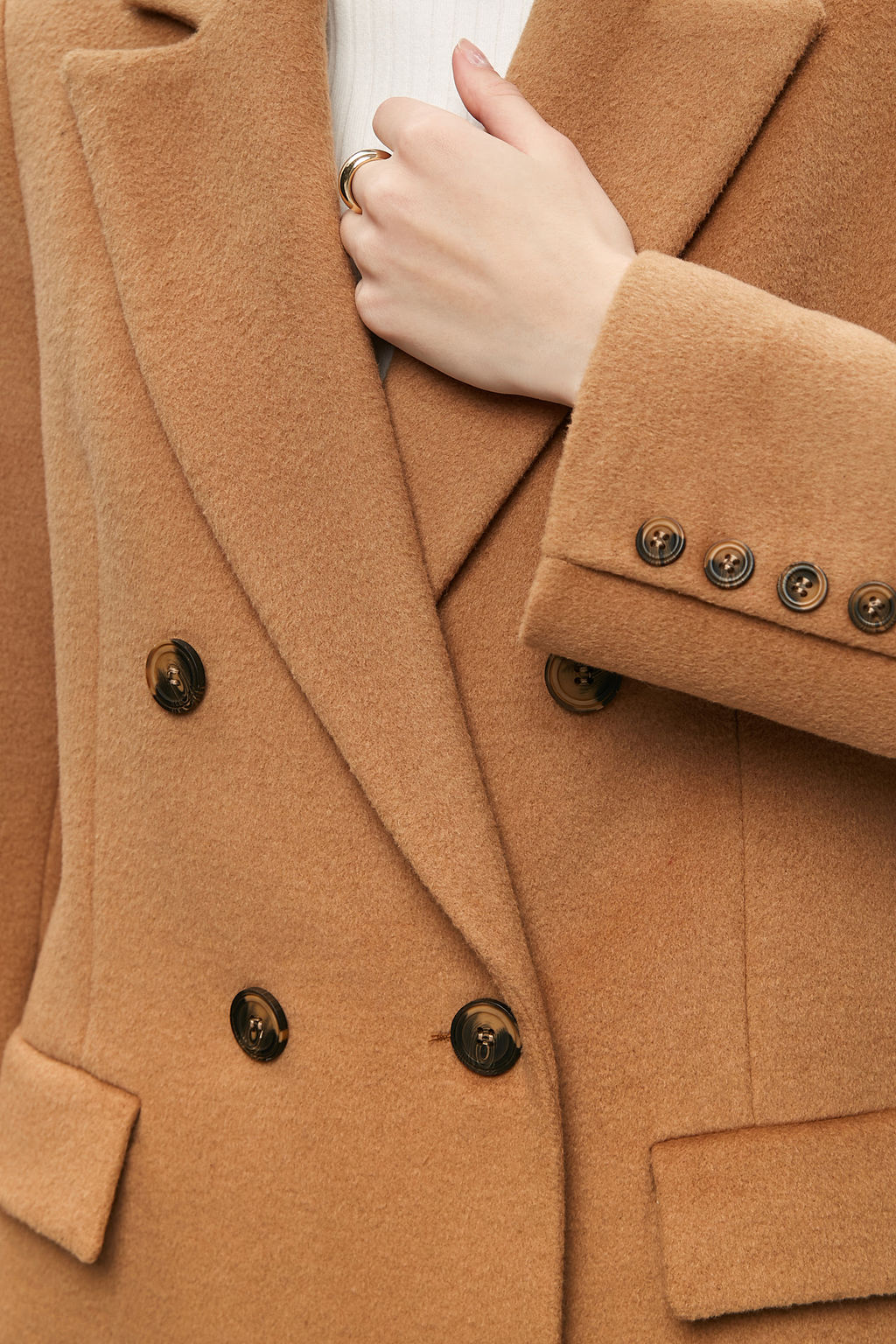 Пальто прямое двубортное - Mollis фото 4