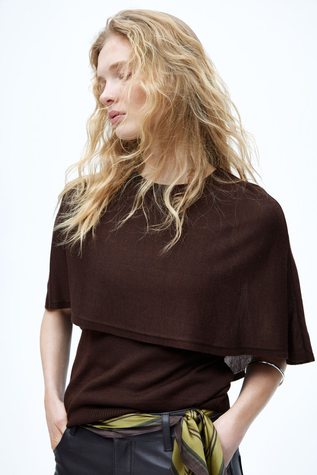 Top capa en punto fino - H&m фото 2