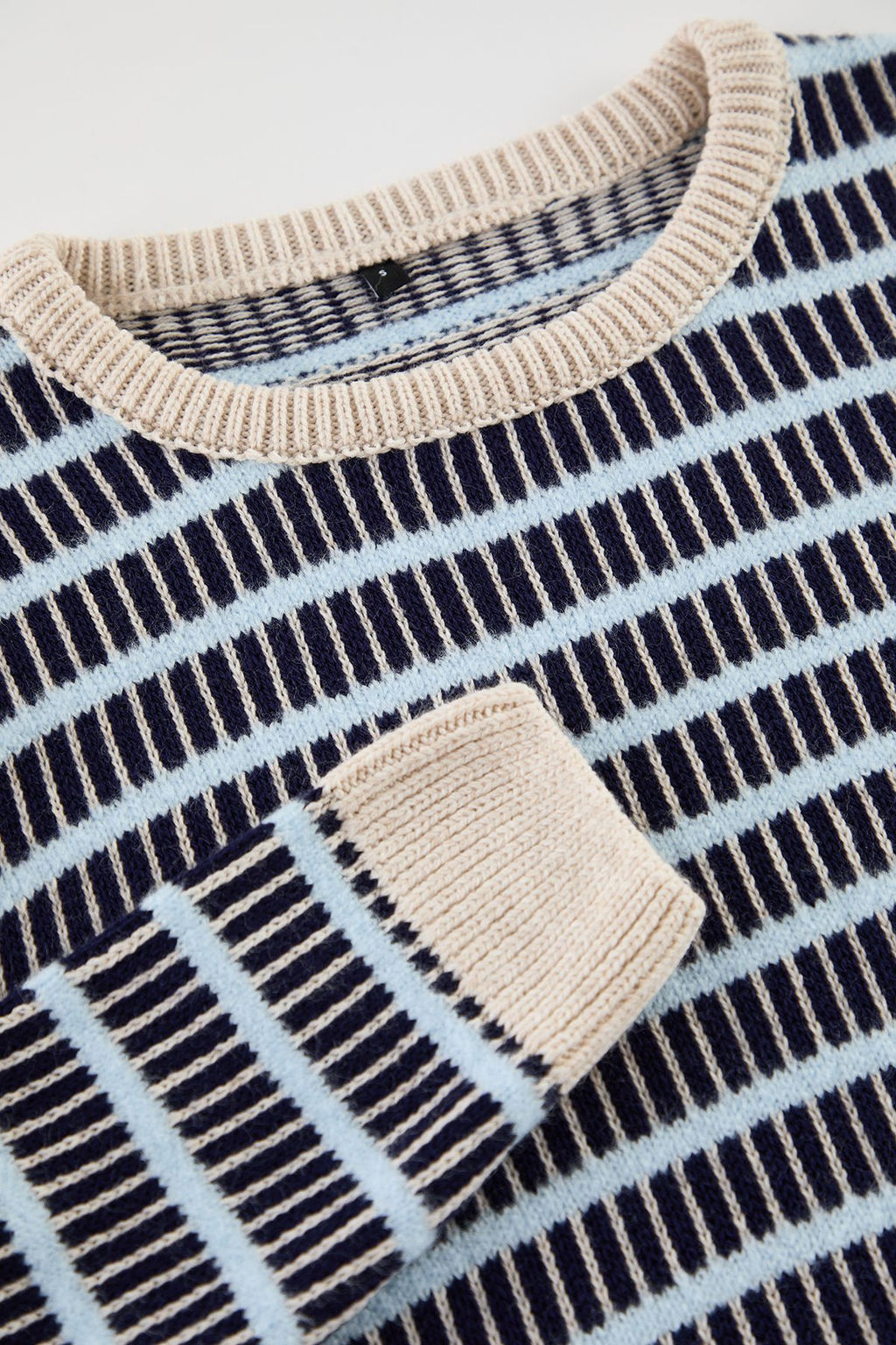 Cok Renkli Casual Regular Bisiklet Yaka Etnik Triko Kazak TMNAW25KZ00058