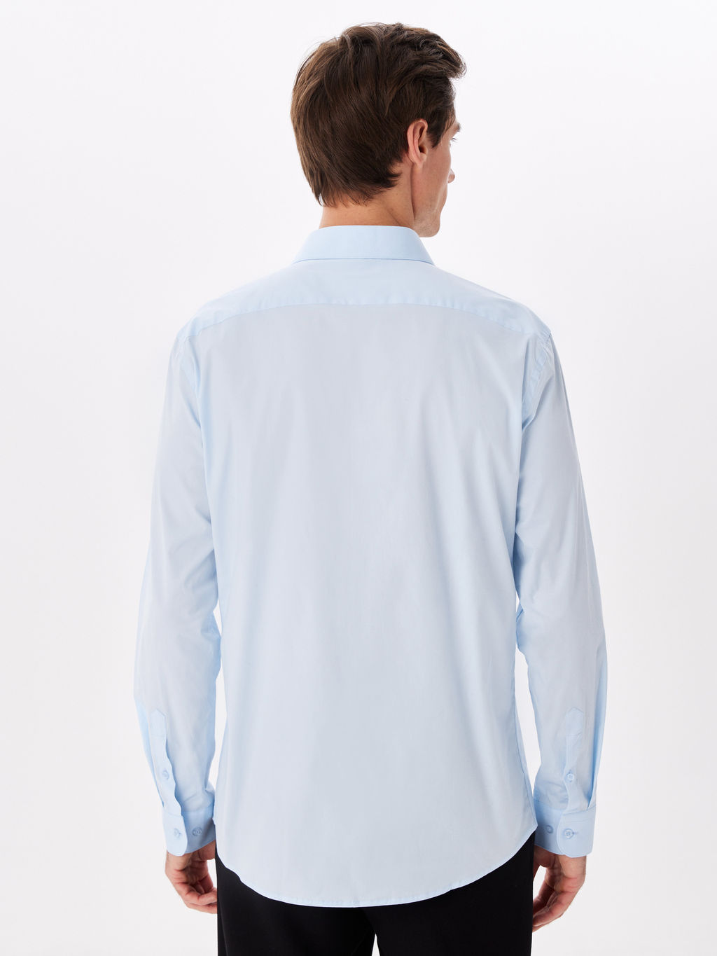 Сорочка мужская длинный рукав GREG 210/237/BL/ZN STRETCH