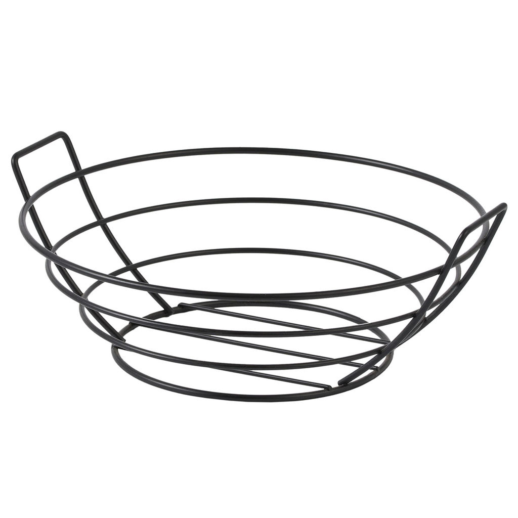 51771 GIPFEL Корзинка для хлеба MORAN круглая, 25х23х9,5 см, с текстильной вставкой. Материал: углеродистая сталь, хлопок. Цвет: черный, серый  фото 4