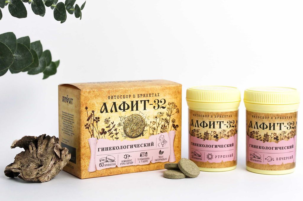Алфит-32 Гинекологический БАД в брикетах Алфит 5687