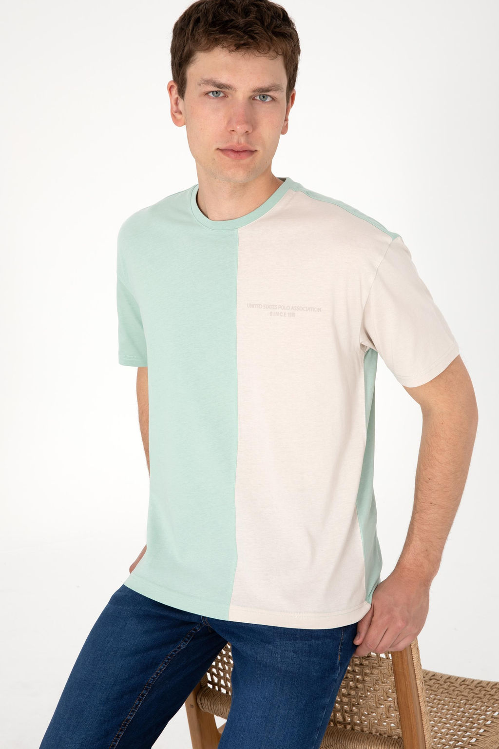 Erkek Comfort Fit Bisiklet Yaka Su Ye_ili Ti__rt Sepette S_rpriz _ndirim - U.s. polo assn фото 3