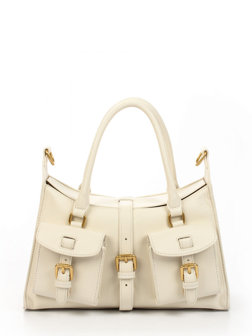 LACCOMA сумка АМ2276-молочный натуральная кожа хлопок