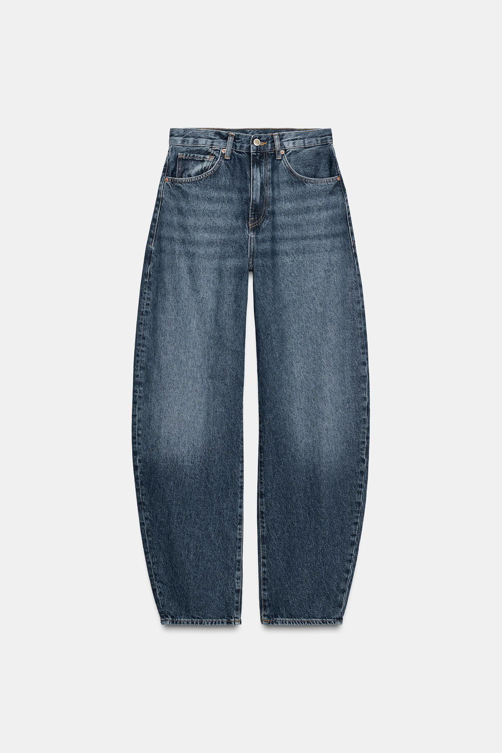 ZW COLLECTION BALLOON HIGH-WAIST JEANS - Zara фото 5