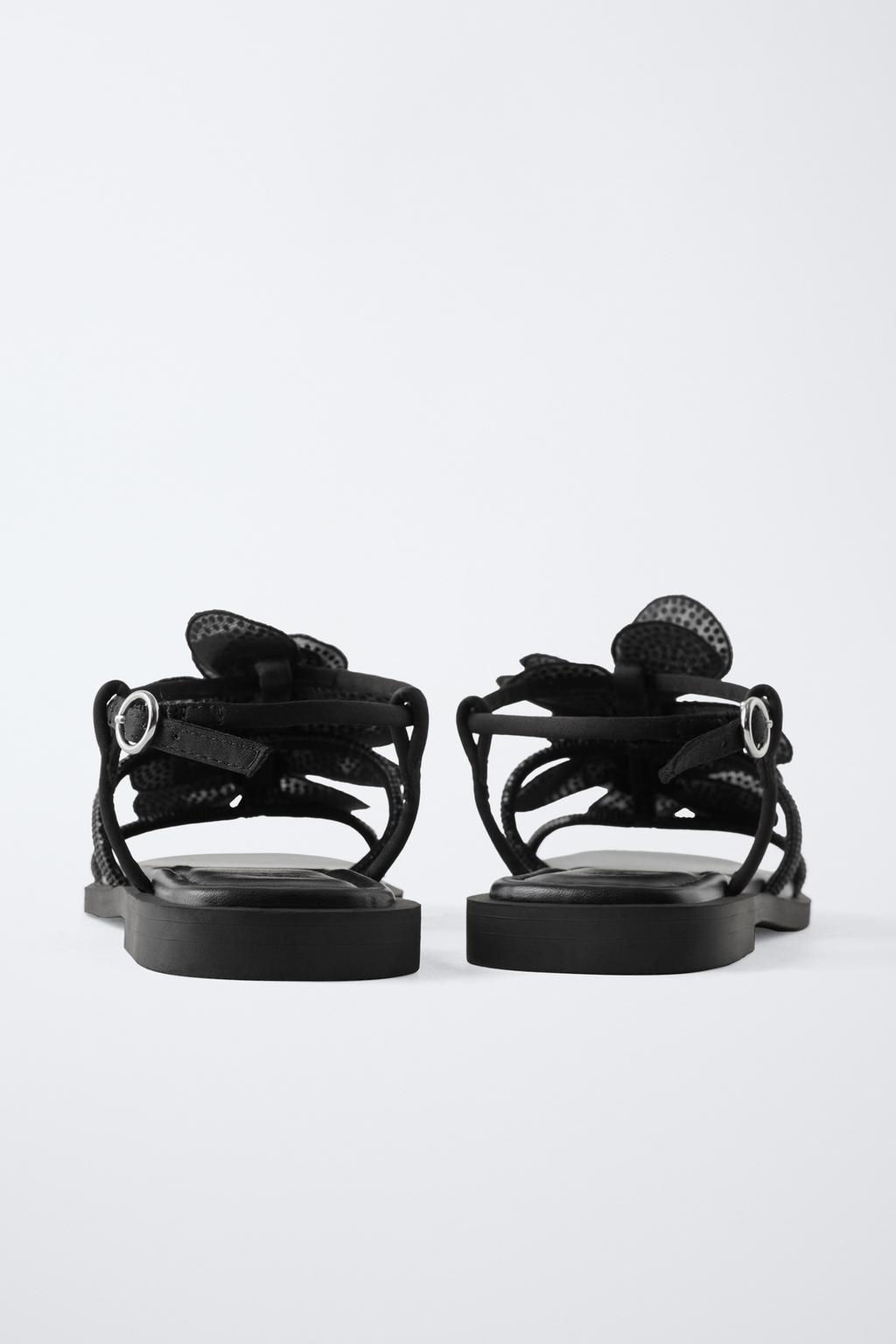 MAXI FLOWER RHINESTONE SANDALS - Zara фото 4
