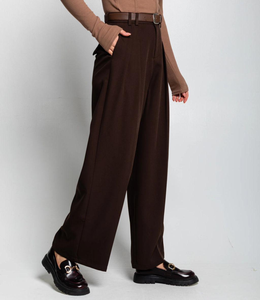 Брюки #КТ25933 (1), тёмно-коричневый - Dommod фото 3