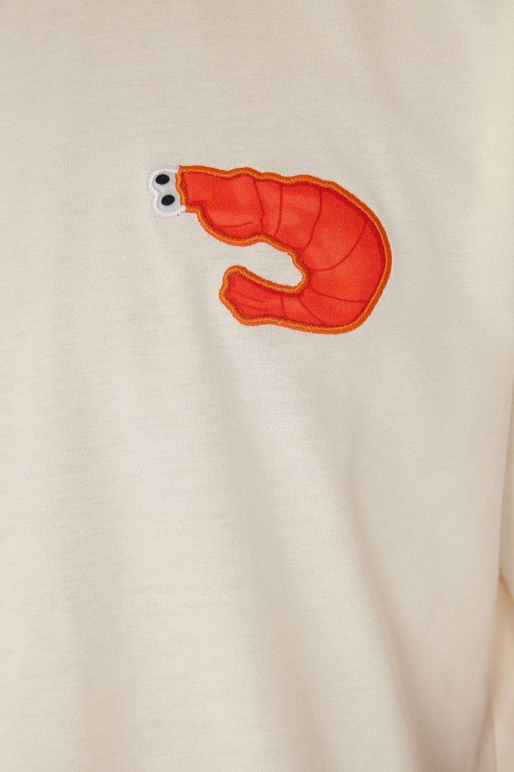 TRENDYOL MAN Ekru Unisex Oversize/Genis Kesim Kabar?k Istakoz Patchli K?sa Kol %100 Pamuk T-Shirt TMNSS25TS00029 - Trendyolmilla фото 5