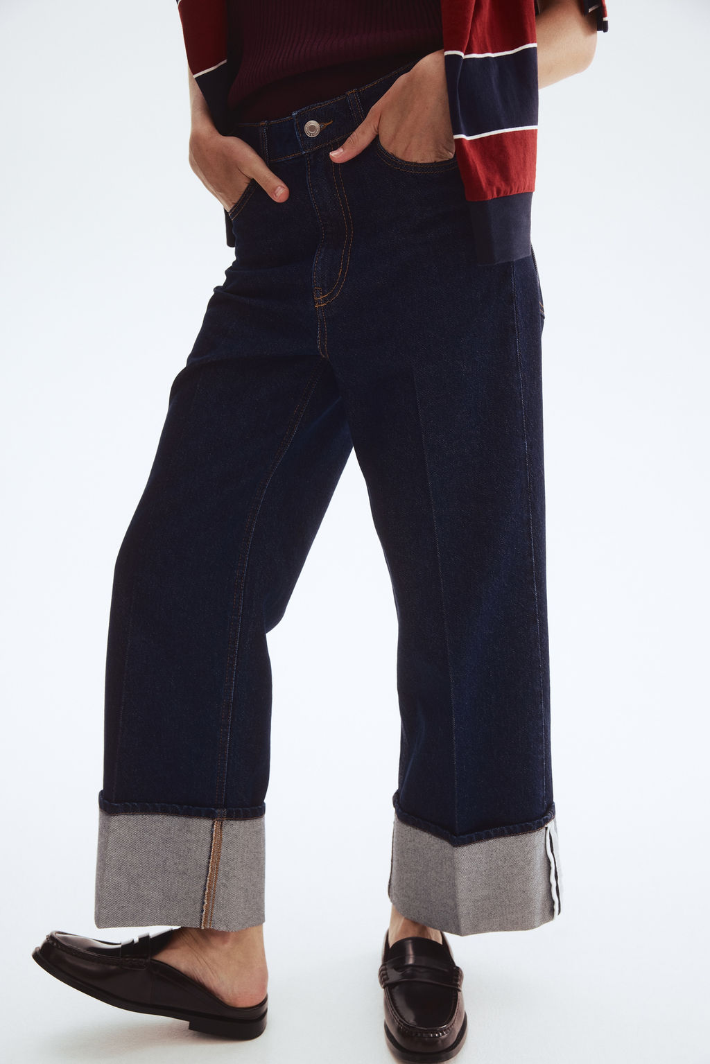 Wide High Ankle Jeans - H&m фото 6