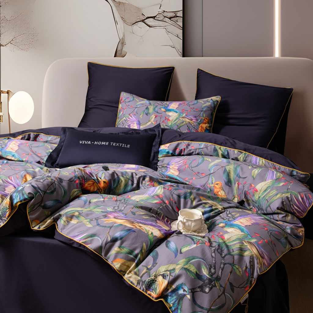 Комплект постельного белья Сатин Премиум на резинке CPAR032 160*200*30;180*200*30;140*200*30 Евро 4 Наволочки