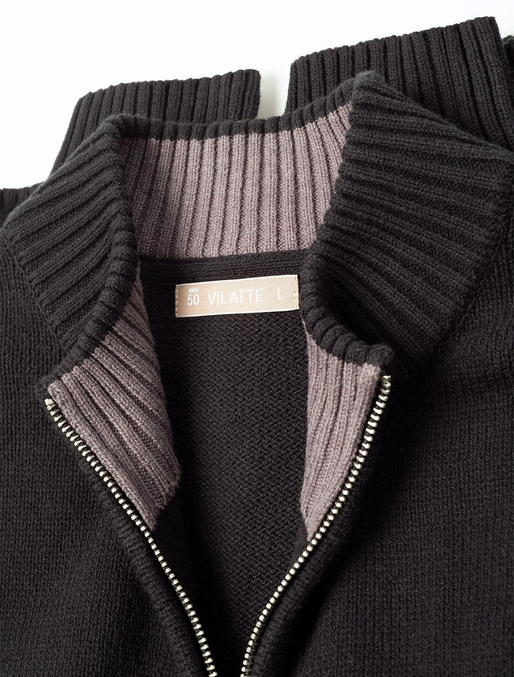 Кардиган плотной вязки на металлической молнии - Vilatte фото 2
