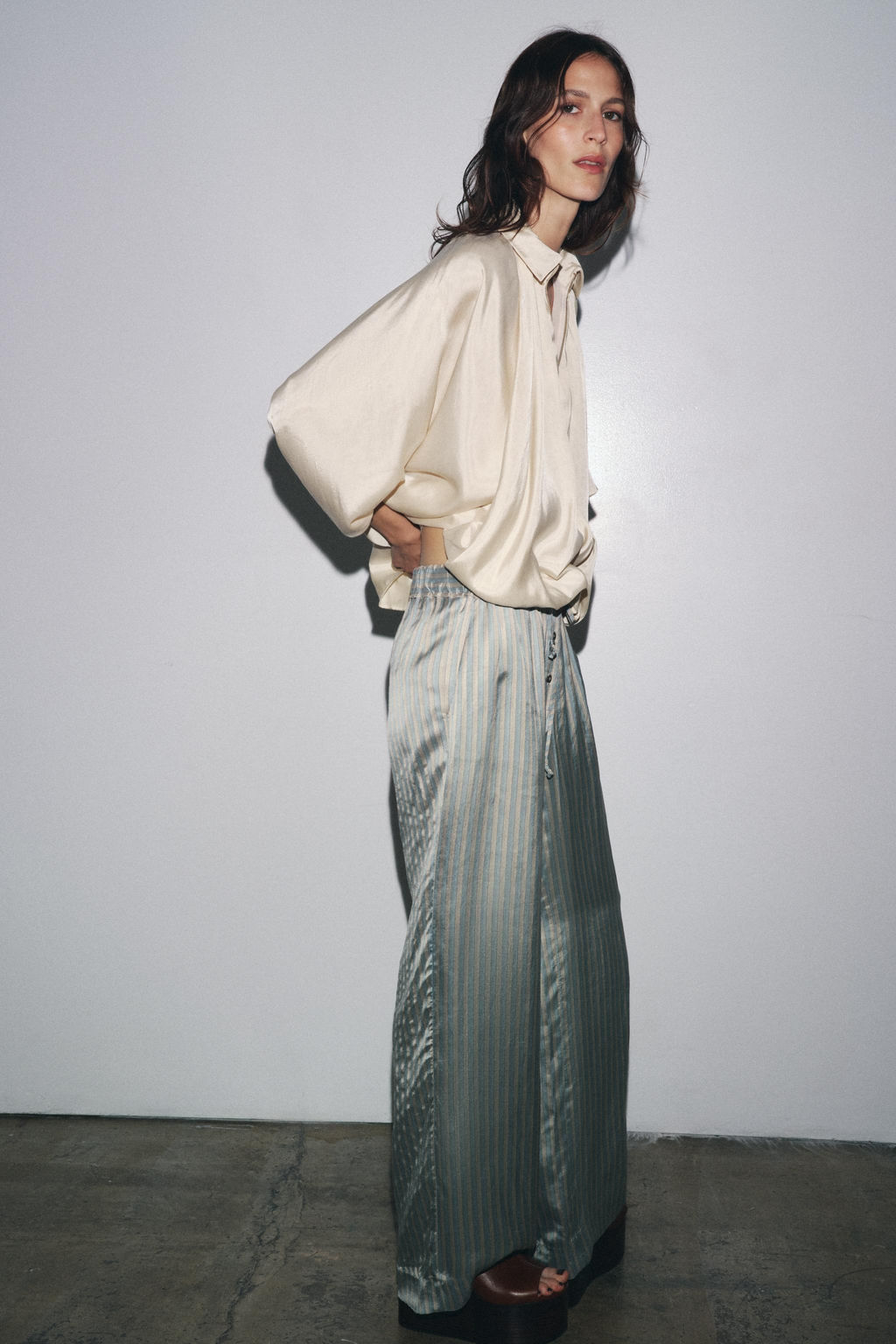 STRIPED PYJAMA TROUSERS ZW COLLECTION - Zara фото 5