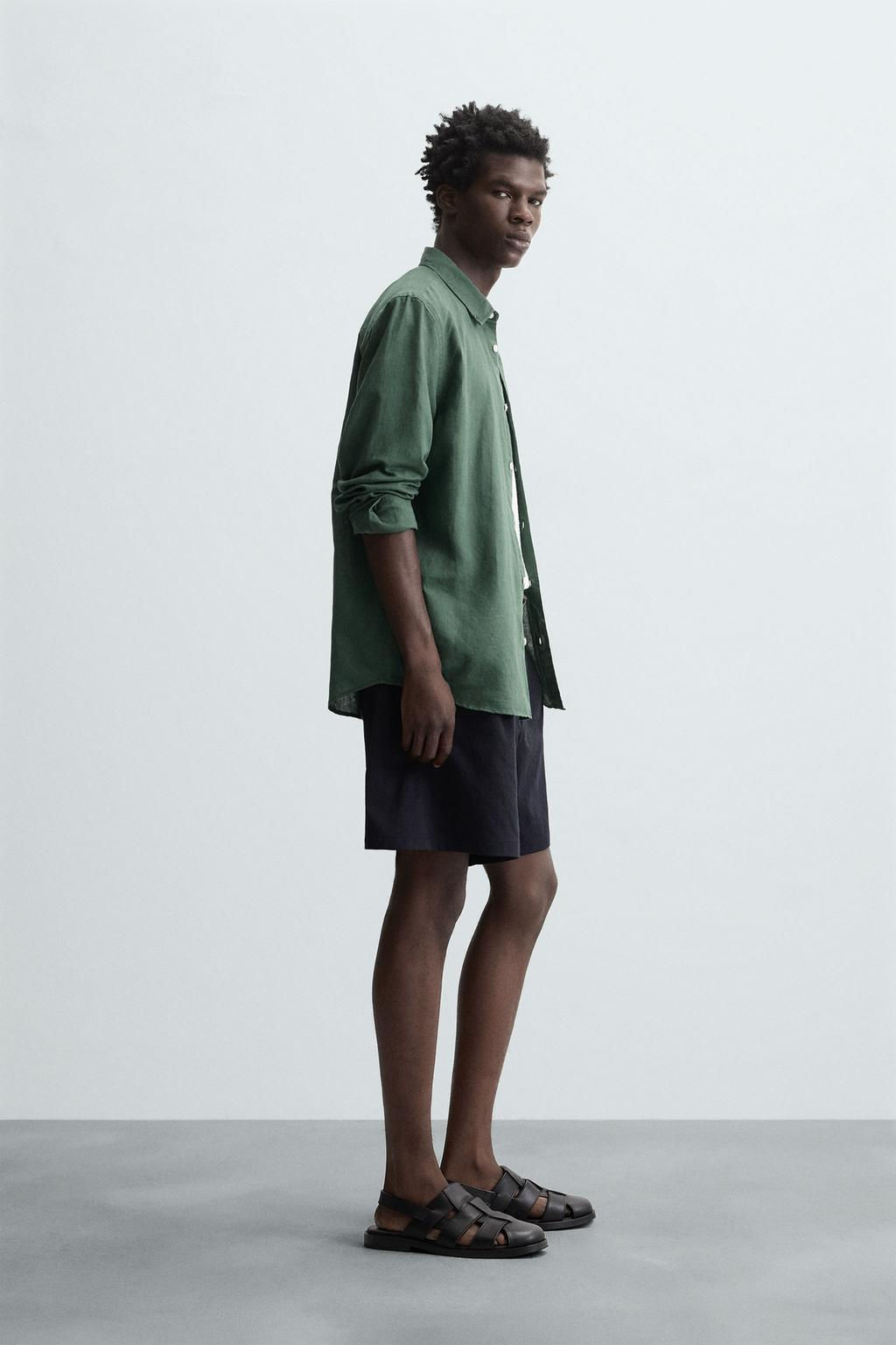 COTTON - LINEN SHIRT - Zara фото 9
