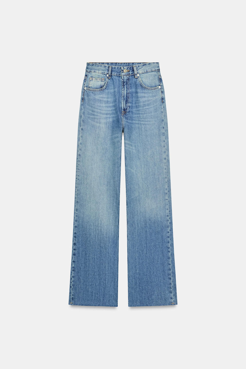 JEANS TRF WIDE LEG TIRO ALTO / Azul - Zara фото 6